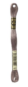 DMC Stranded Pearl Cotton 8m Skein Colour 451 Pink Shell Grey