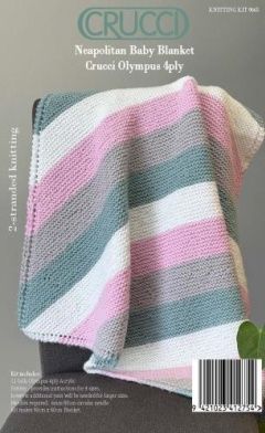 Crucci Neapolitan Baby Blanket 4ply acrylic