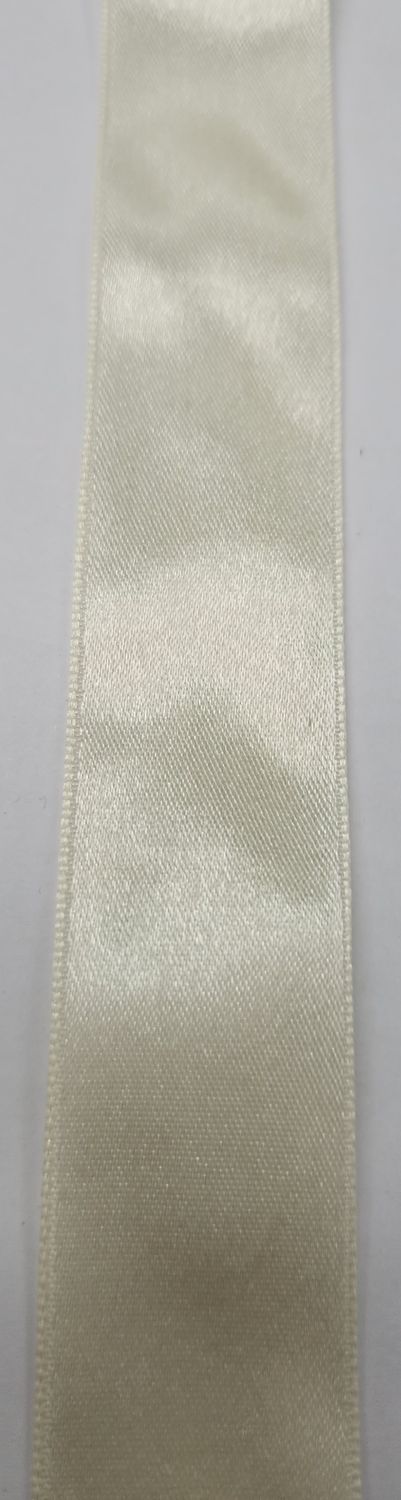 Cream Satin Ribbon 25mm Wide, Price Per Metre