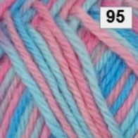 Countrywide Windsor Print 8ply DK 100% Wool - Colour 95 Pink/Teal Print