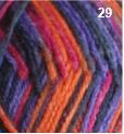 Countrywide Opals 8ply DK 50g Acrylic Colour 29 Multi Orange/Pink/Purple