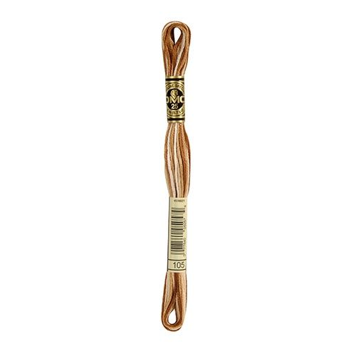 DMC Stranded Cotton Pearl Skein 8m Colour  105 Variegated Tan/Brown