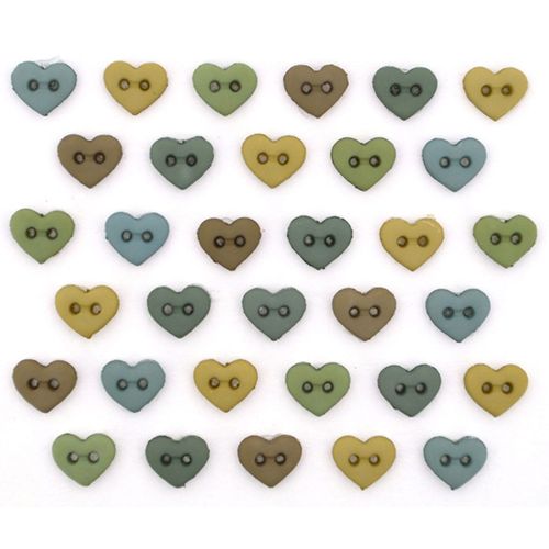 Creative Button Pack - Micro Hearts Earthtones