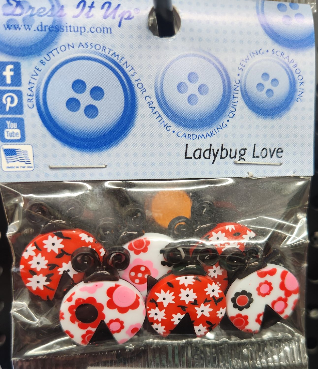Creative Button Pack - Ladybug Love