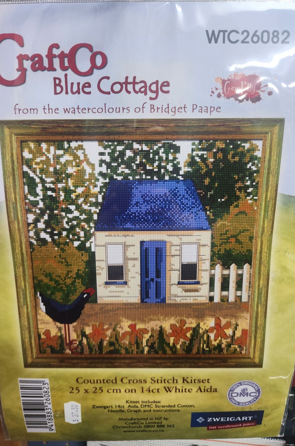 Cross Stitch Kit Blue Cottage