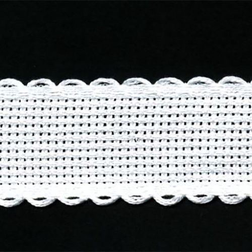 Zweigart Aida Band 25mm Width 14 Count Colour Antique White Per Metre