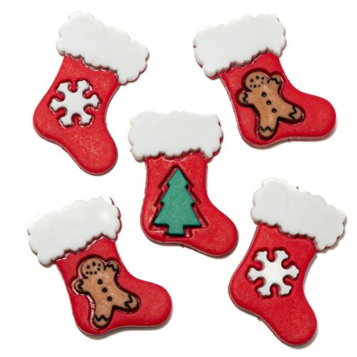 Creative Button Pack - Christmas Stockings
