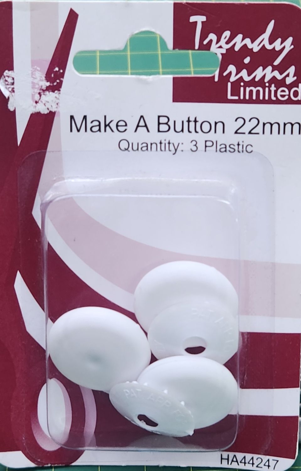 Make a button 22mm 3 plastic