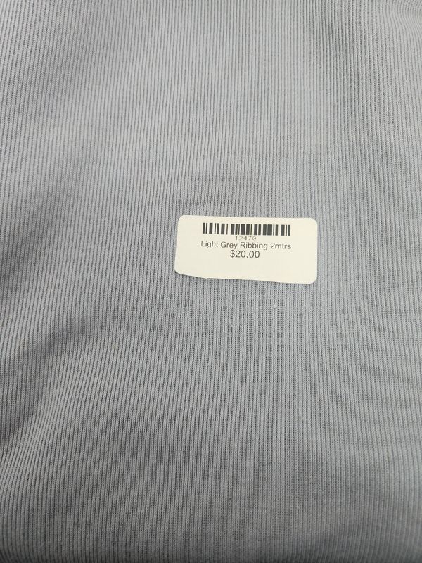 Light Grey Ribbing 2mtrs Remnant Total