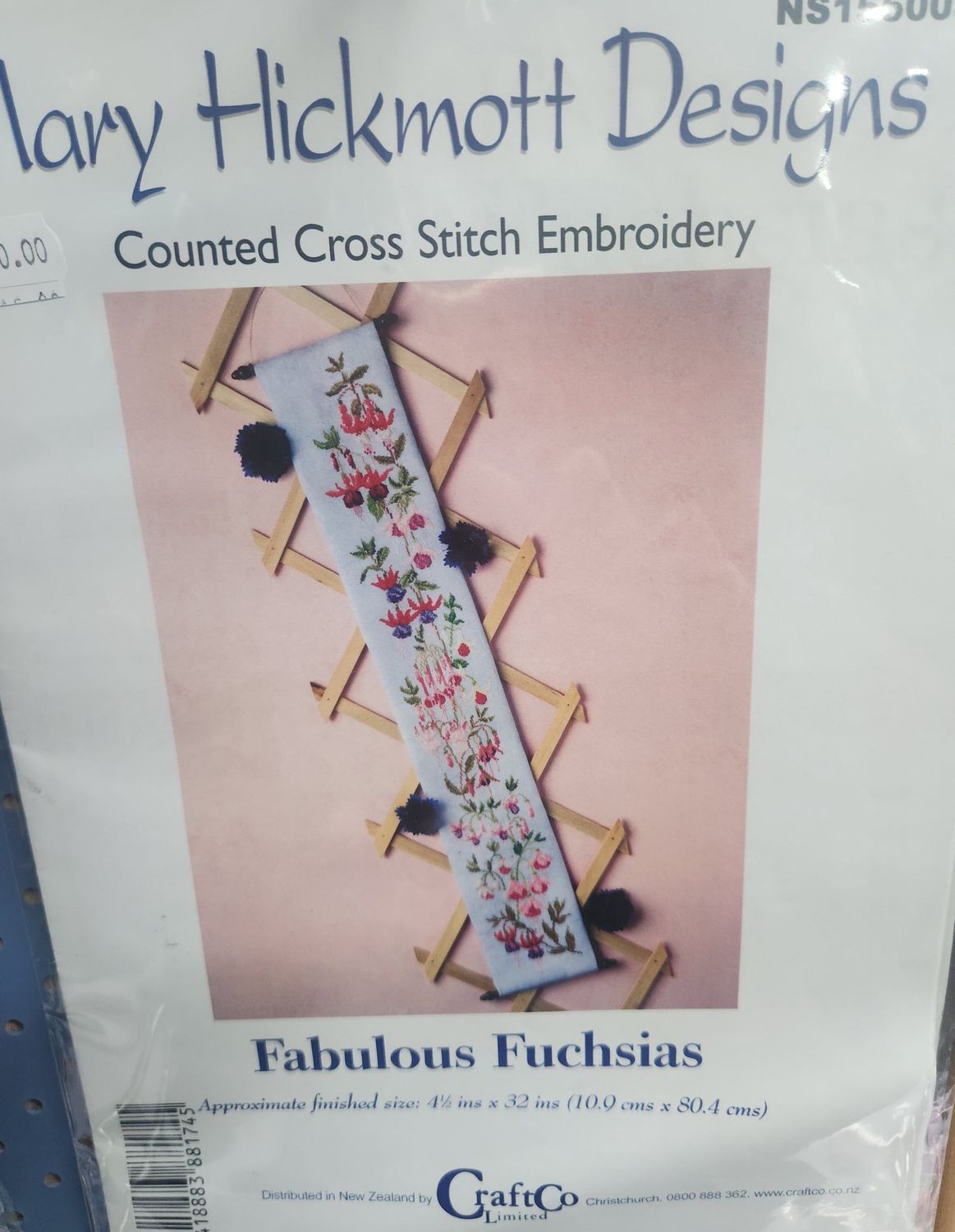 Mary Hickmott Cross Stitch - Fabulous Fuchsias