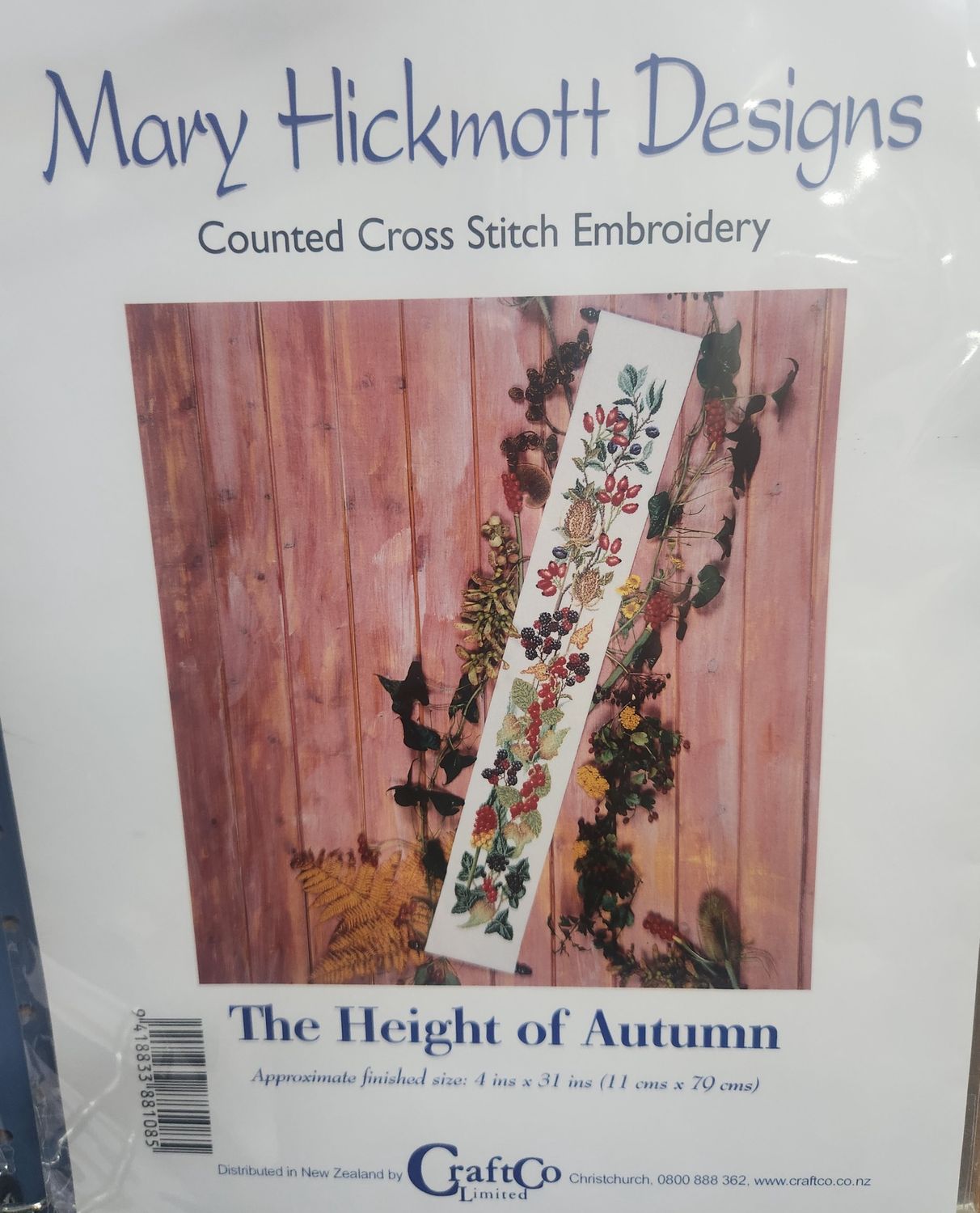 Mary Hickmott Design - Cross Stitch Embroidery - The Height of Autumn