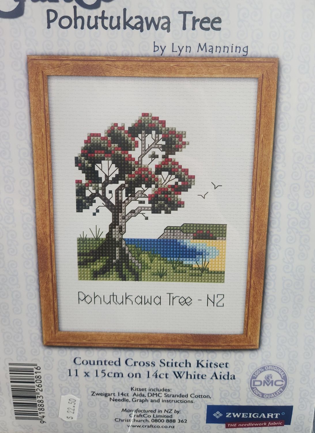Cross Stitch Kit - Pohutukawa