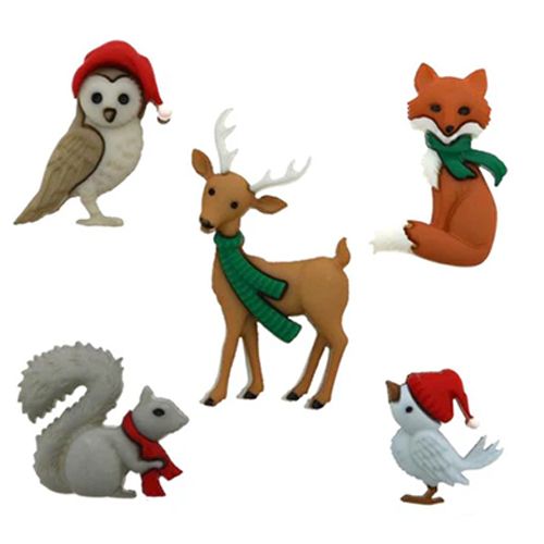 Creative Button Pack - Woodland Holiday
