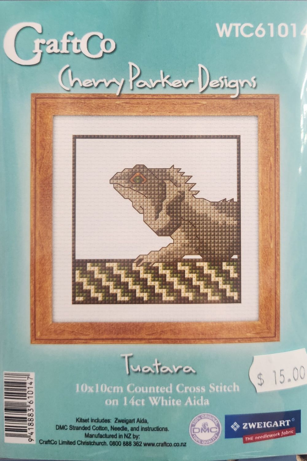 Tuatara Cross Stitch Kit