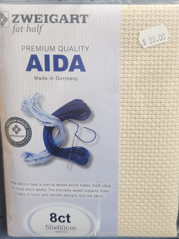 Zweigart Aida Fat Quarter 8 Count - Ivory