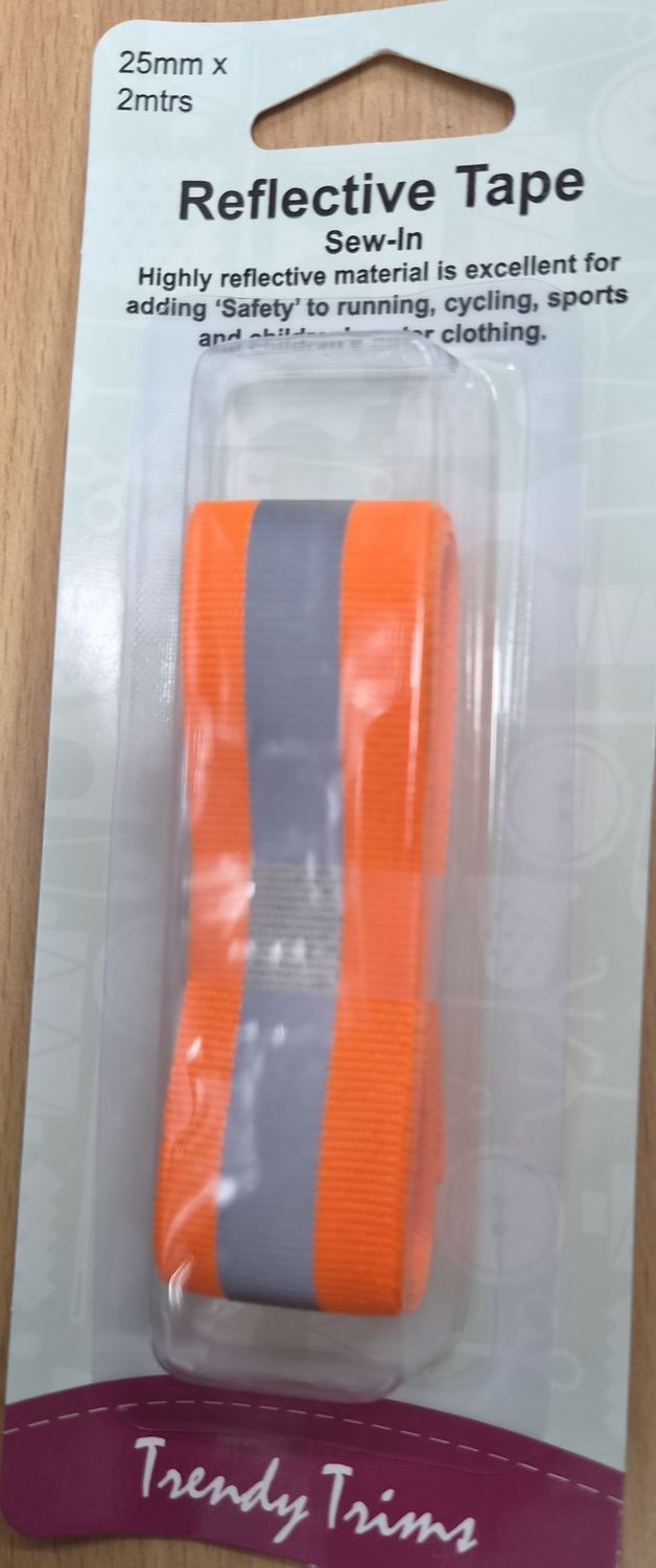 Reflective Tape Sew In 25mm x2m