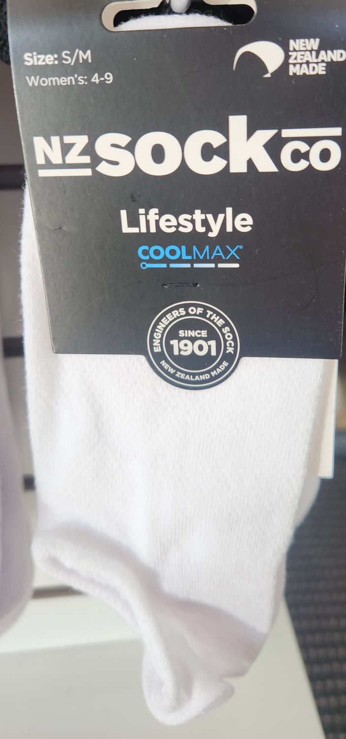 NZ Lifestyle Coolmax Cotton Sock F451 Size S/M