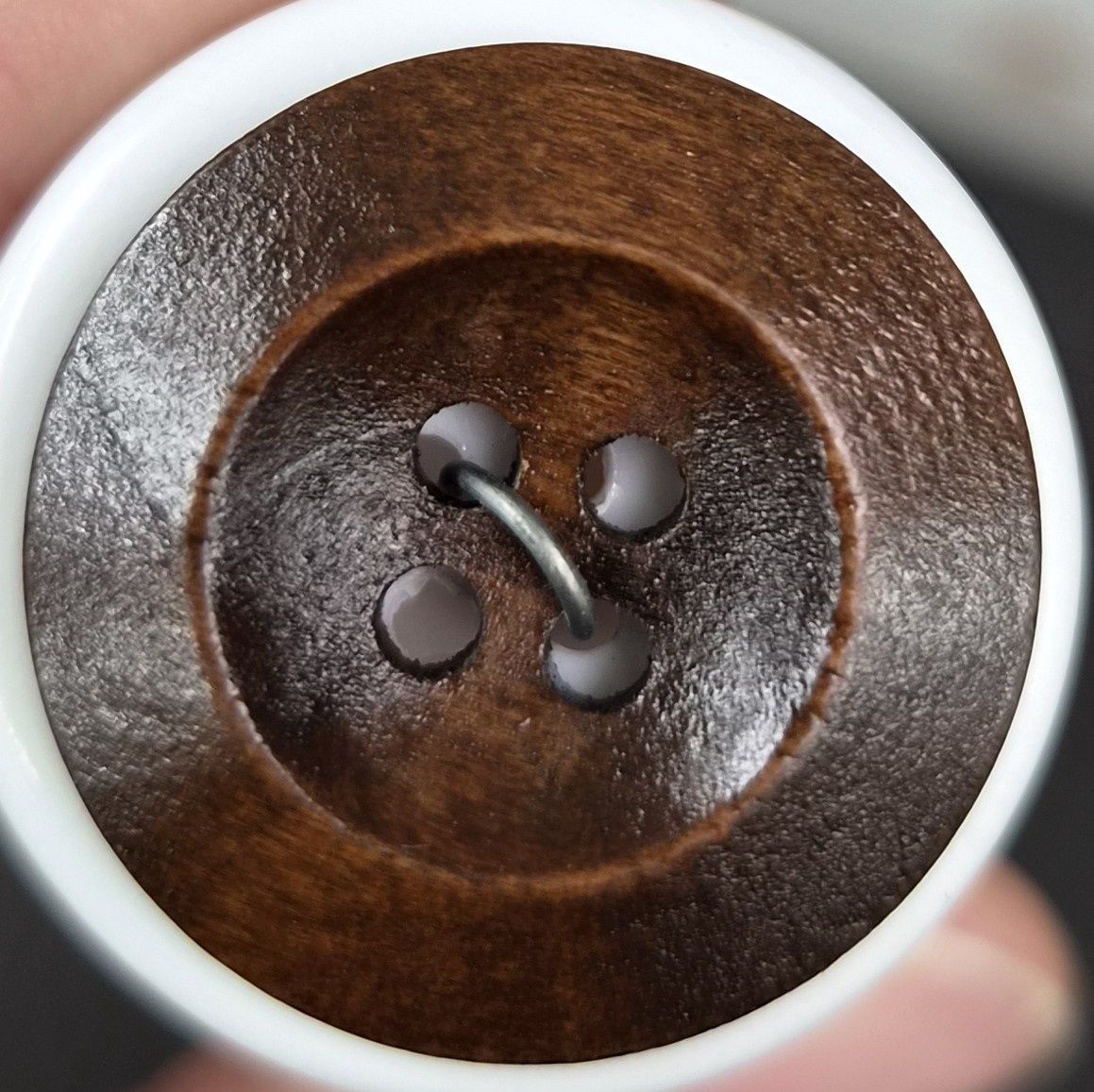 Natty Notions Buttons Dark Brown 25mm
