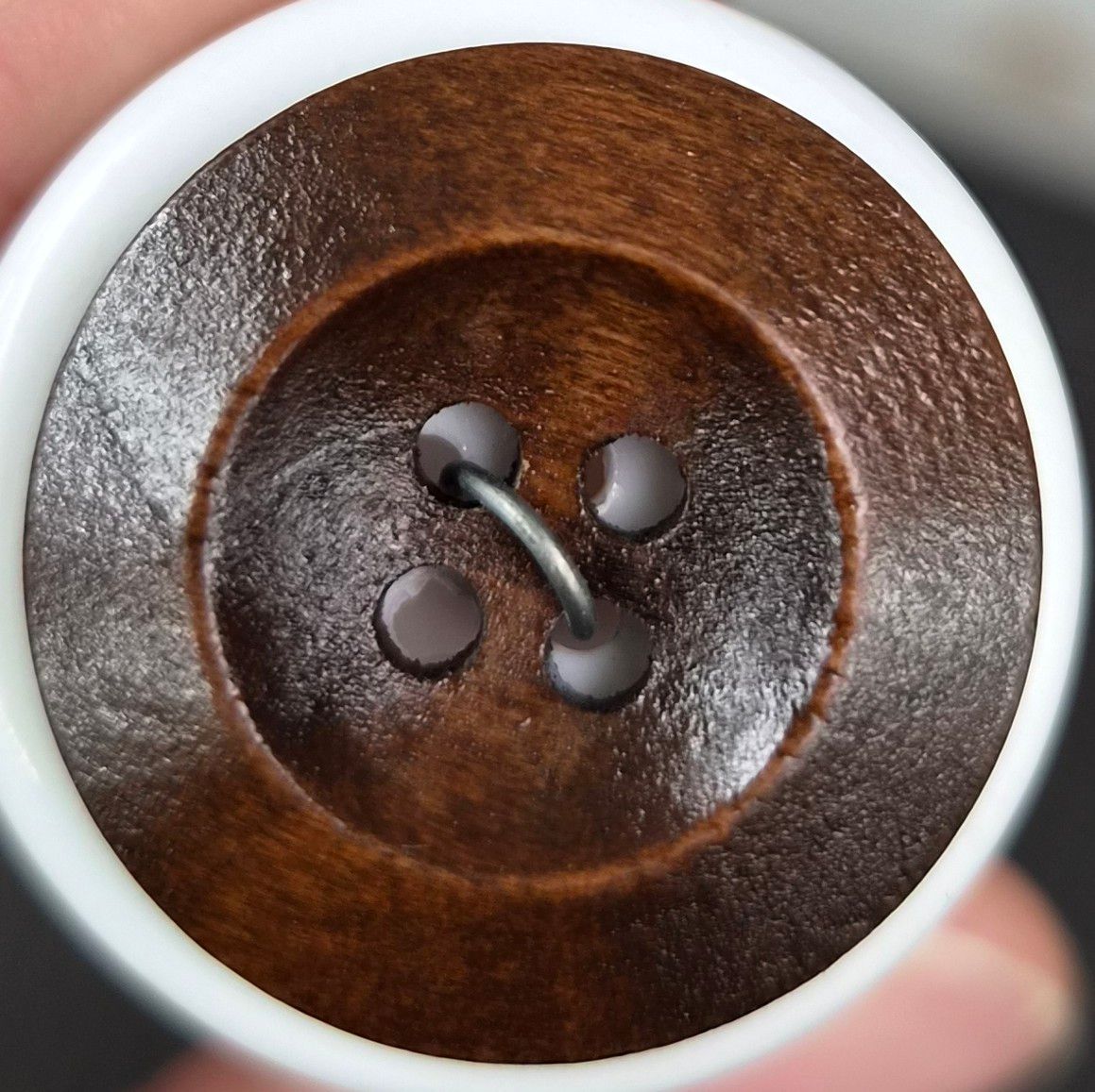 Natty Notions Buttons Dark Brown 25mm