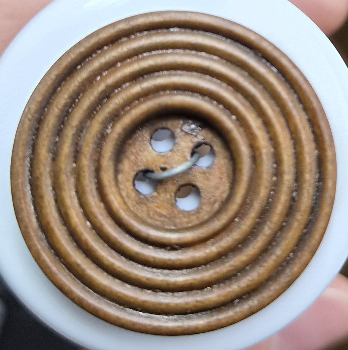 Natty Notions Dark Brown 30mm Button