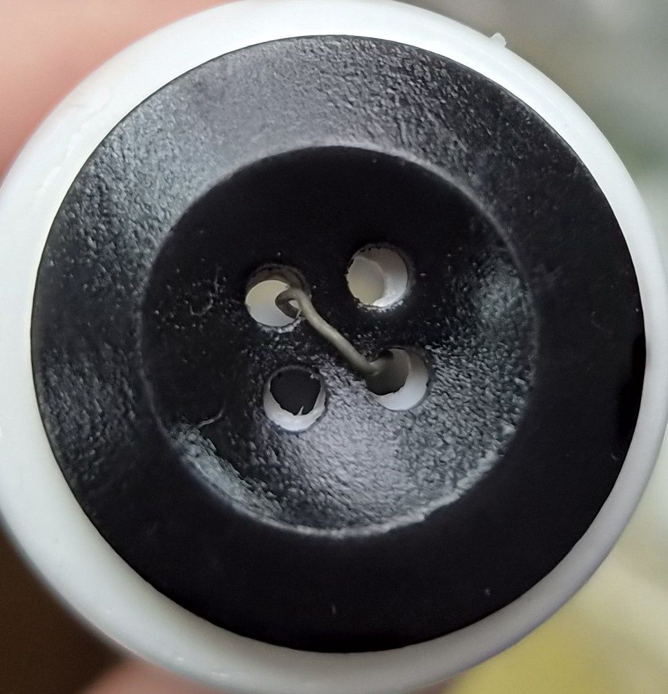 Black Wooden 25mm button