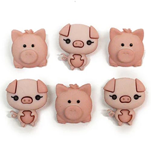 Creative Button Pack - Pig Pen