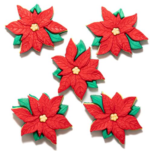 Creative Button Pack - Red Poinsettias