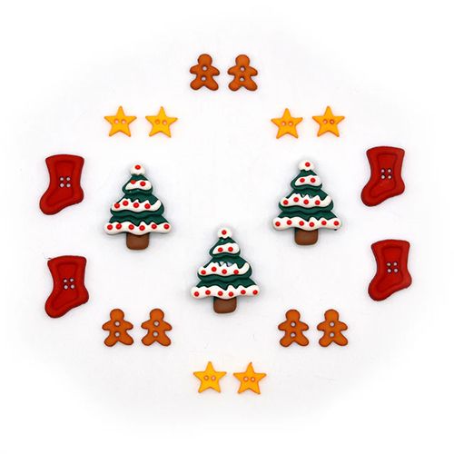 Creative Button Pack - Rocking around the Christmas Tree