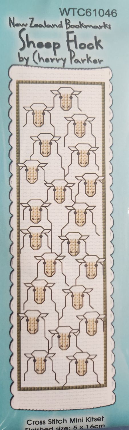 NZ Bookmark Cross Stitch Kit Sheep Flock