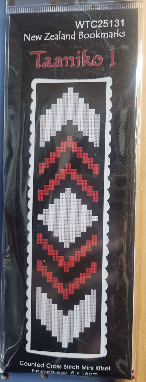 NZ Bookmark Cross Stitch Kit - Taaniko I (WTC25131)