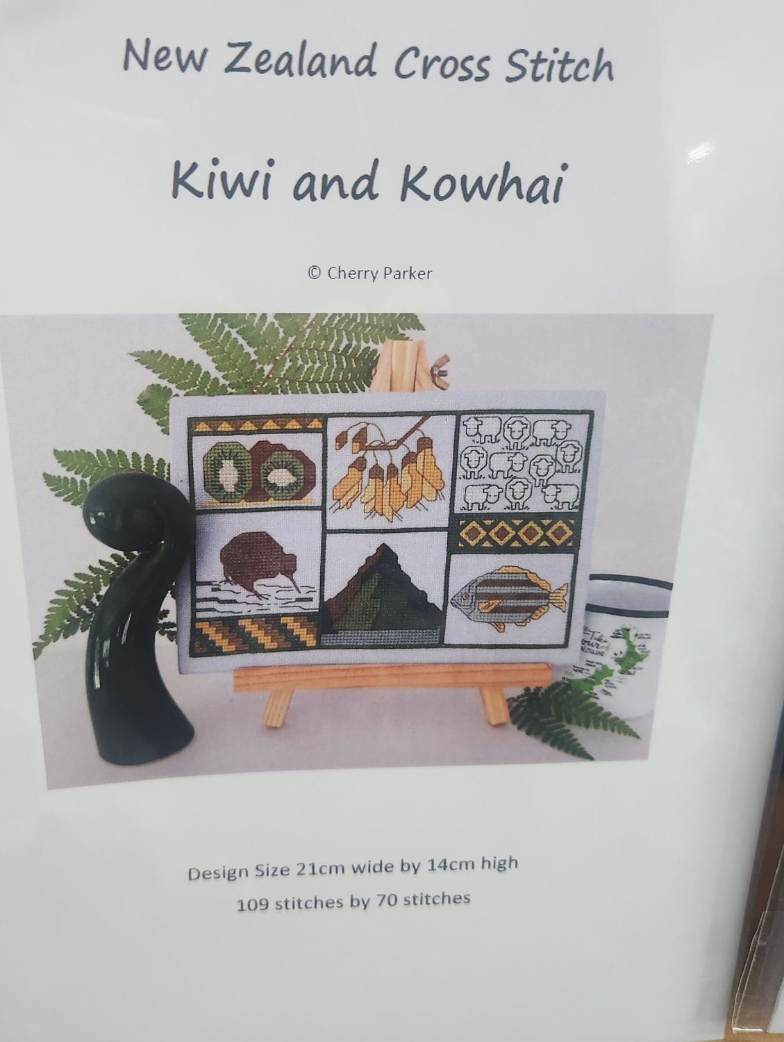 Kiwi &amp; Kowhai Cross Stitch Pattern