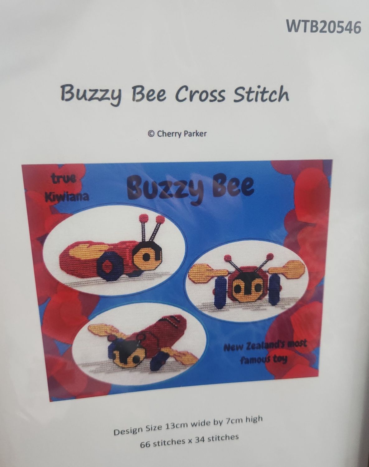 Buzzy Bee Cross Stitch Pattern
