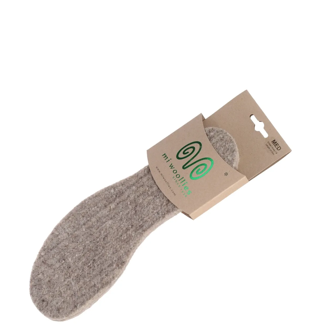 Needled Wool Insole White  Large