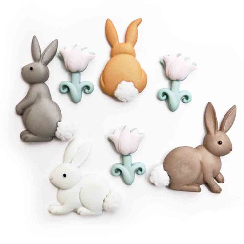 Creative Button Pack - Cotton Tails