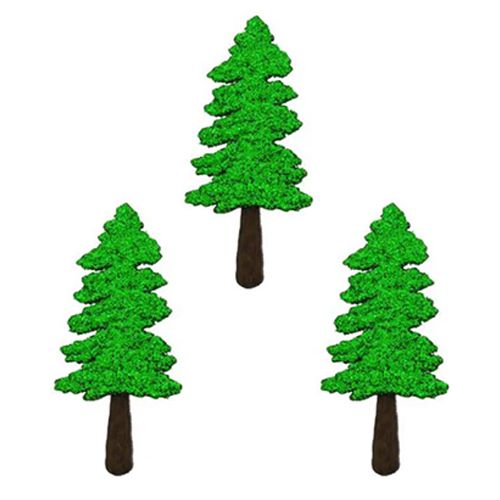 Creative Button Pack - Green Glitter Tree