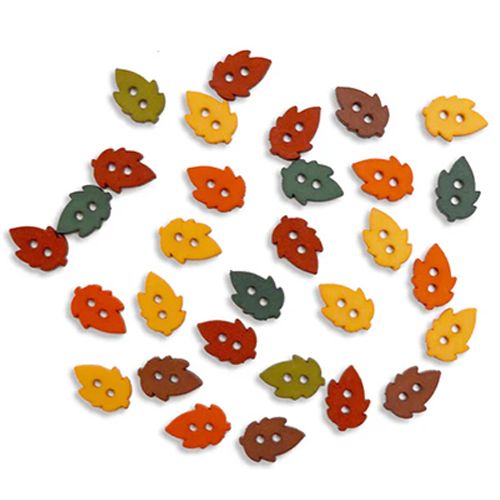 Creative Button Pack - Tiny Raking Leaves