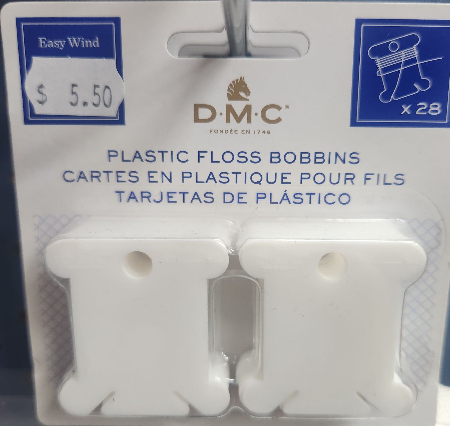 DMC Plastic Floss Bobbins 28 Pack 