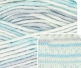 King Cole Cherish 8ply DK 100g  240m 100% Acrylic - Colour Powder Blue Variegated
