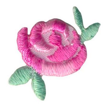 Iron On Motif - Small Pink Rose