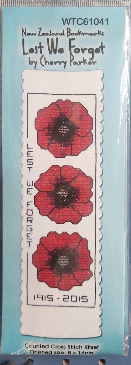 Bookmark Cross Stitch Kit - Lest we Forget