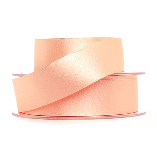 Peach Double Faced Satin Ribbon 3mm Width, Price per metre