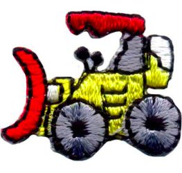 Iron On Motif - Yellow Earthmover
