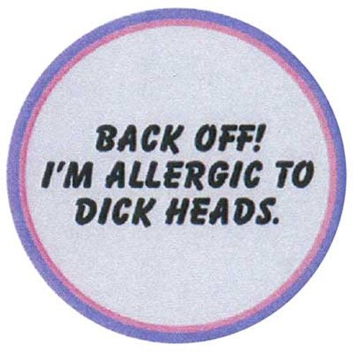 Iron on Motif Back Off I'm Allergic to Dickheads - Lilac