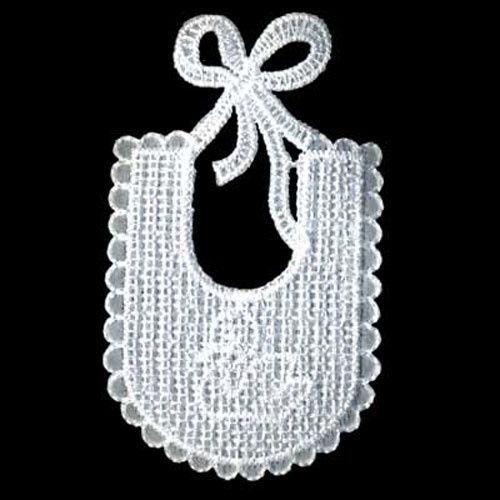 Iron on Motif Guipure Lace Bib