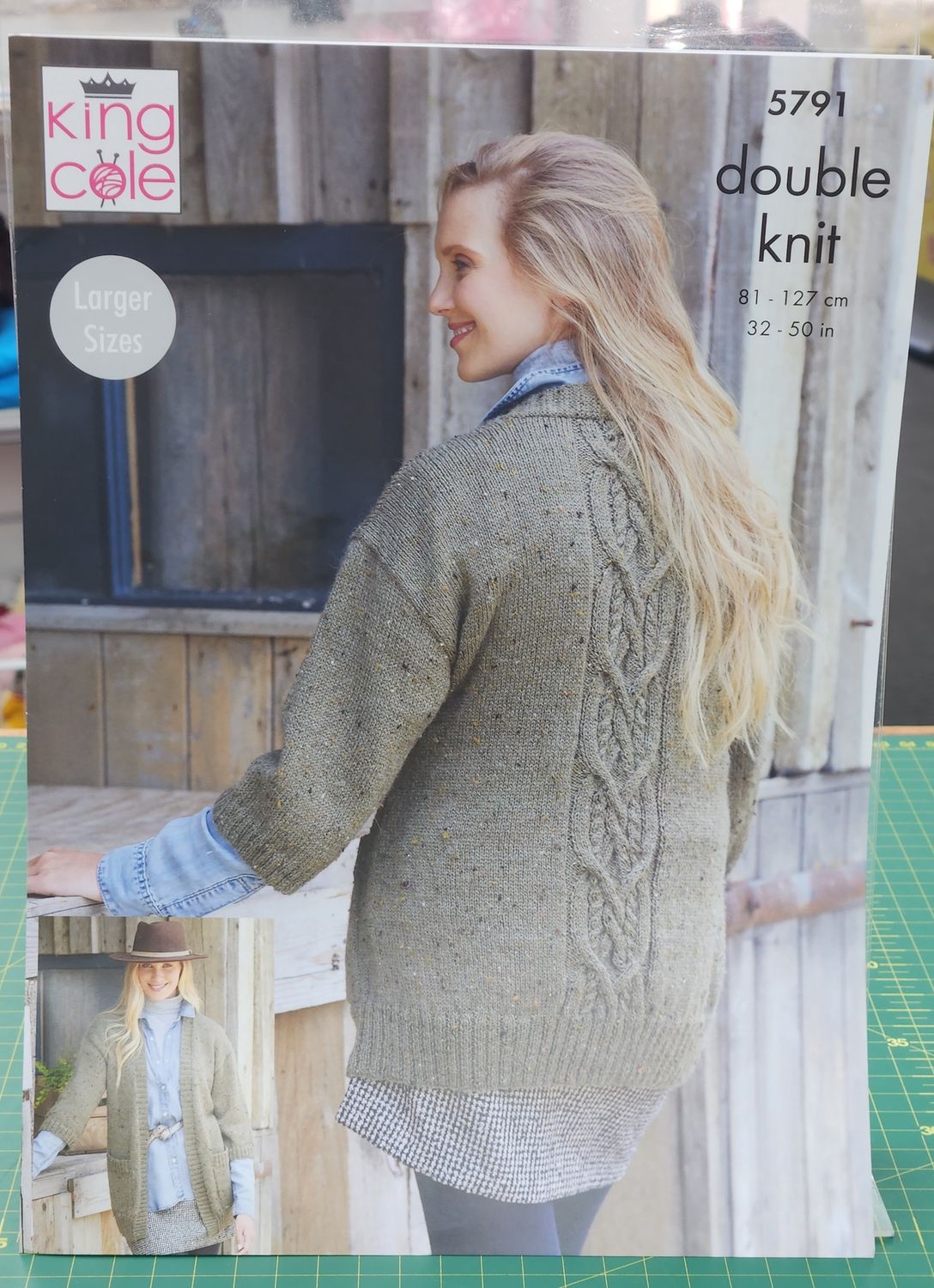 King Cole 5791 Ladies Cardigan Pattern 8ply 81-127cm