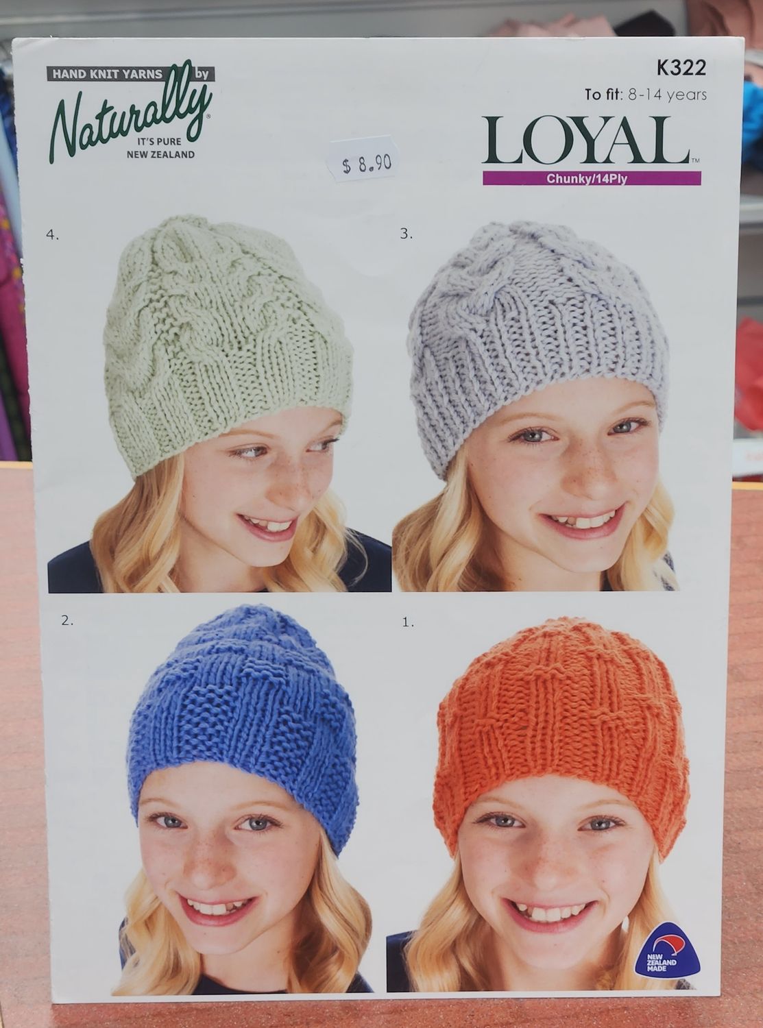 Naturally Pattern 14ply K322 Hat / Beanie
