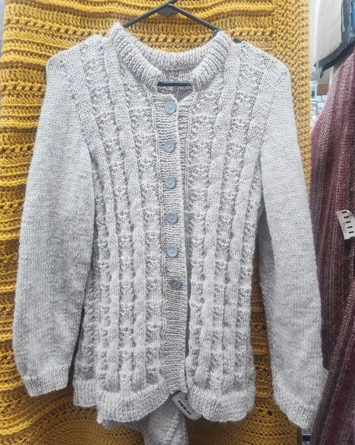 Adult Cardigan - 100% Wool - Colour Naturals