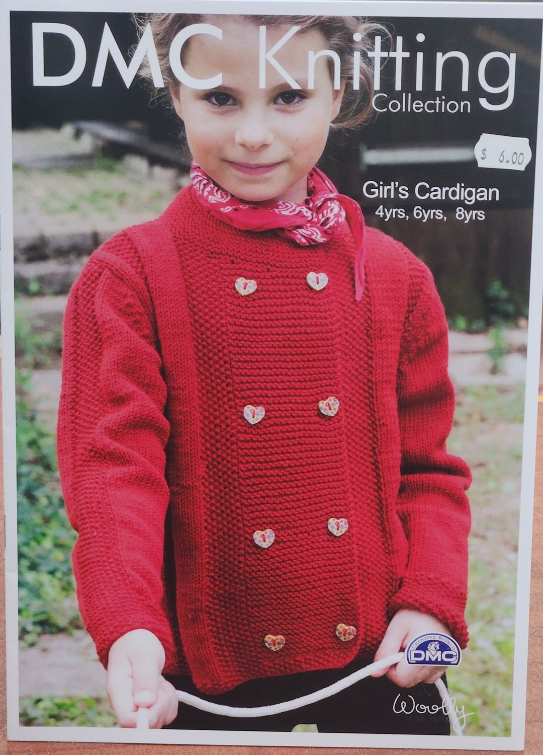 DMC Pattern - Girls Cardigan 4 to 8 years Cotton