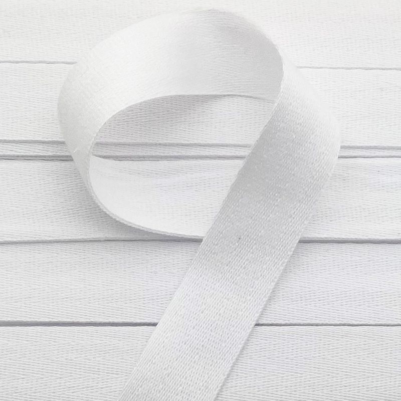 Cotton Tape - White 19mm Wide, Cut Per Metre