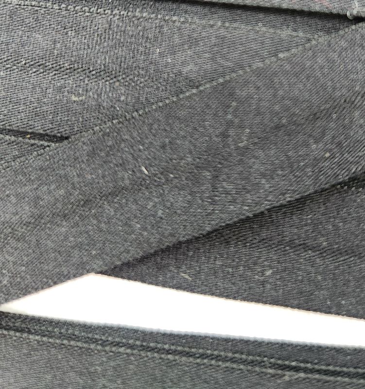 Foldover Elastic Black Cut per metre